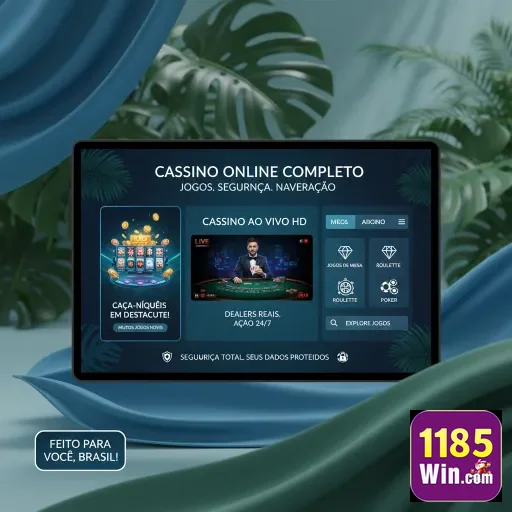 Ilustração de Acesse facilmente o cassino online 1185win para uma experiência completa